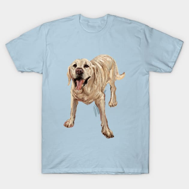 Happy Lab dog smiling T-Shirt by belettelepink